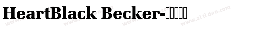 HeartBlack Becker字体转换
